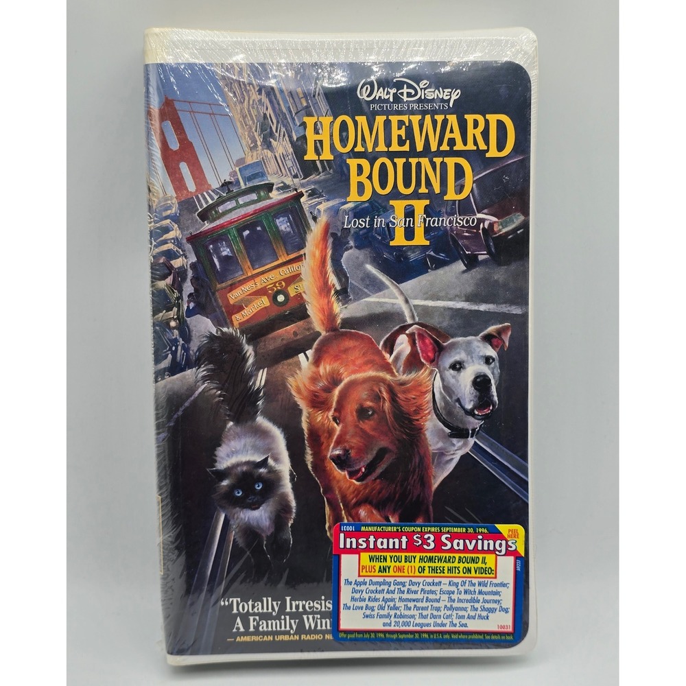 Vintage SEALED Walt Disney Homeward Bound‎ II Lost in San Francisco VHS Movie